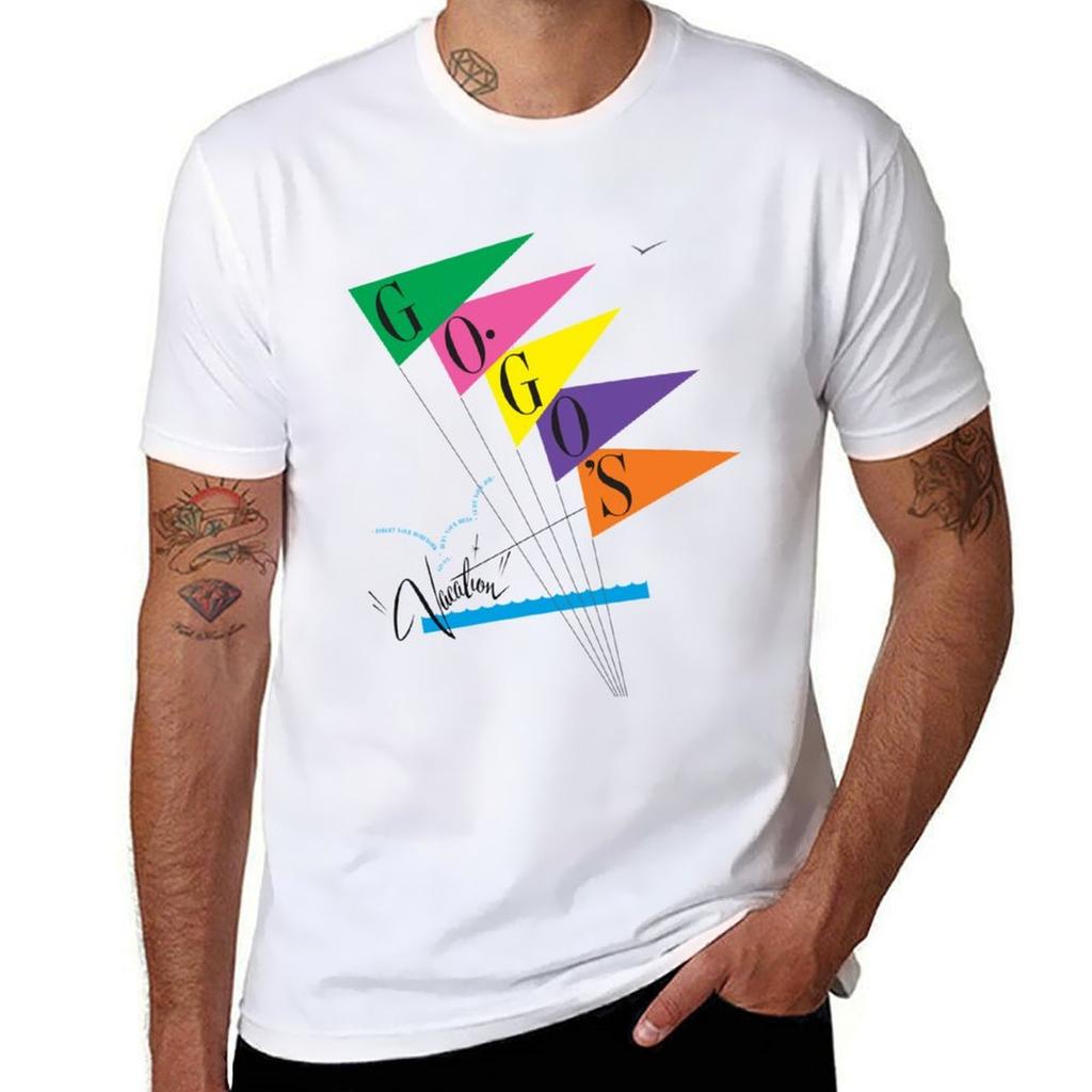 Gogos Vacation Flags Tshirt Casual Street Style Short Sleeve Tee Tshirt