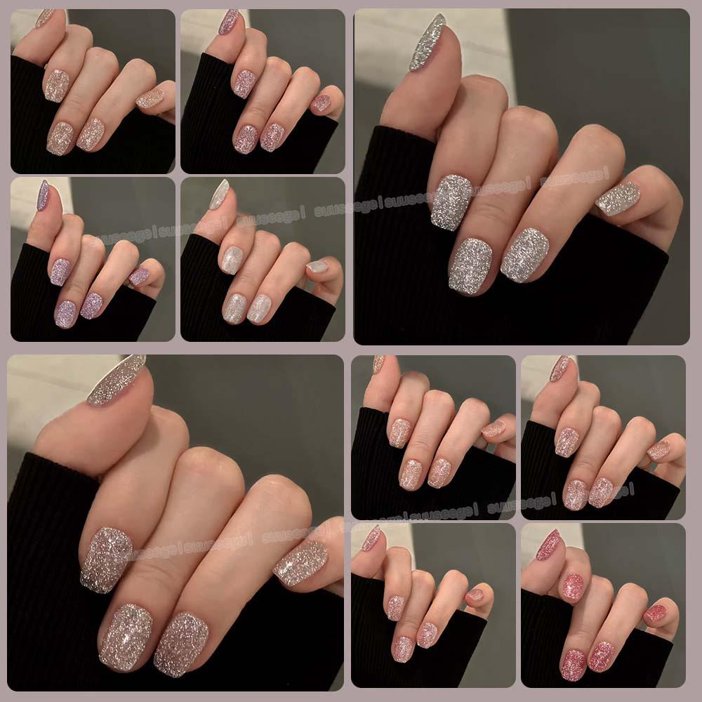 2025 High-End Nude Gel Nail Polish Bundle - 10 Colors, Crushed Diamond Finish, Ultra Glittering, Skin-Brightening