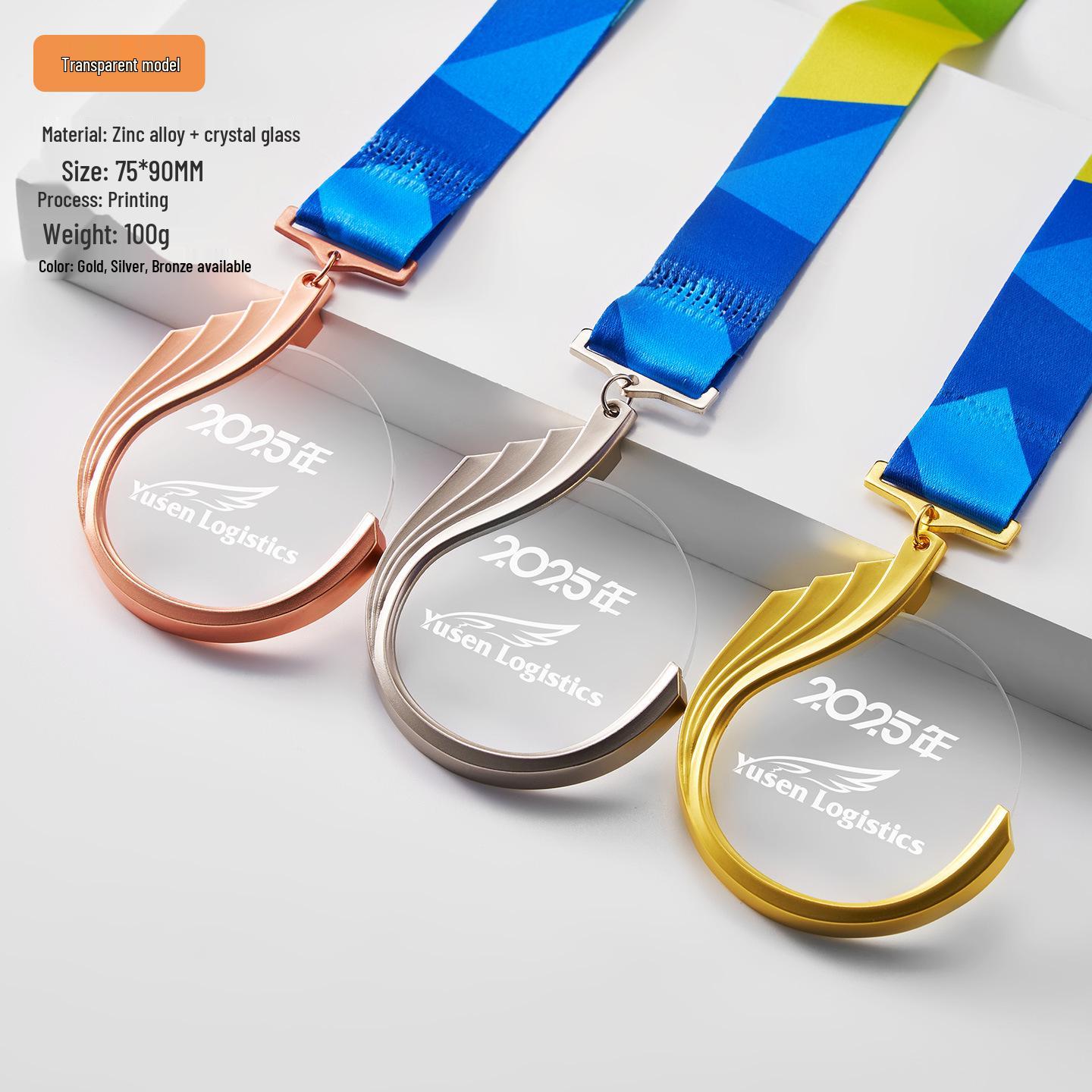 Children s Gold Medal Honor: Crystal Metal Hanging Sign for Basketball, Marathon, and Sports Competitions