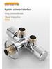 All-Copper Dual-Control Angle Valve Splitter for Toilet and Washing Machine
