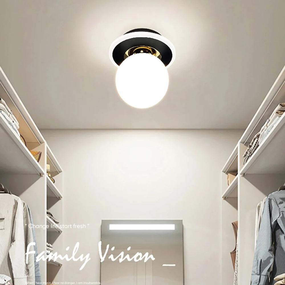 IRALAN Nordic Glass Ceiling Light Single LED Ceiling Lamp Entryway Hallway Balcony Living Room Bedroom Aisle Light Fixtures