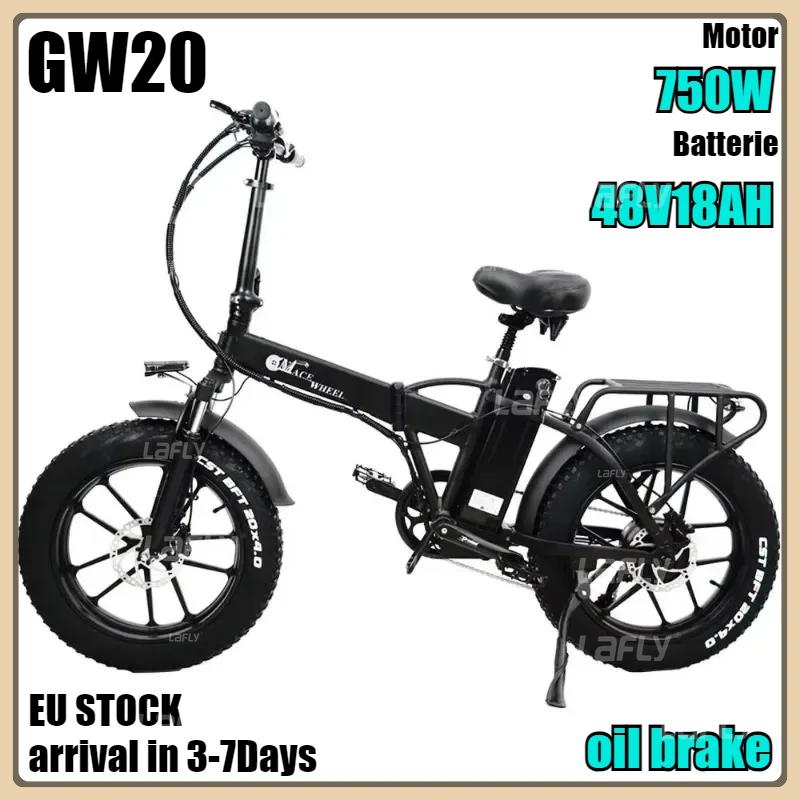CMACEWHEEL GW20 48V18AH Lithium Batterie Elektrofahrrad Erwachsene 20*4 Zoll Fat Tires Mountain City Elektrofahrrad für Erwachsene