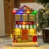 Christmas Resin House Decoration Ornaments Music Glowing House Christmas Gift Resin Craft