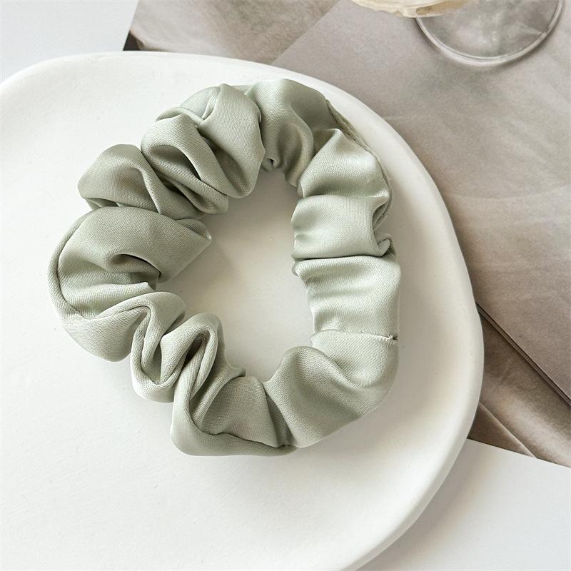 1Pc Small 7cm Hair Ring Silk Satin Hair Scrunchies Simple Versatile Ponytail Holder Sweet Solid Color Headwear Accessories Women