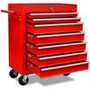 VidaXL Workshop Tool Trolley with 7 Drawers Red