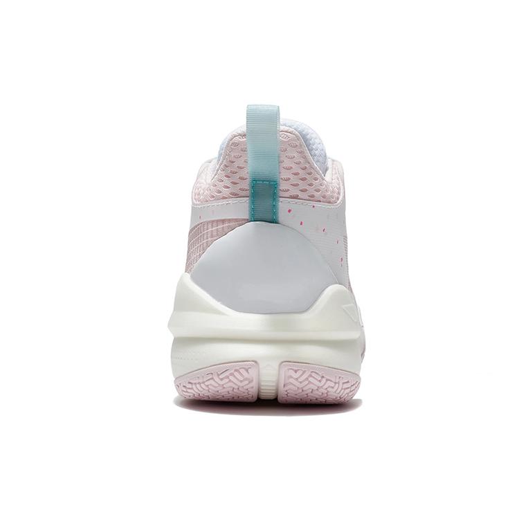 New LiNing Sonic 10 Team Cushioning Anti Slip And Wear Resistant Coverage Support Low Top Basketball Shoes Men's White Pink ABPS015-2