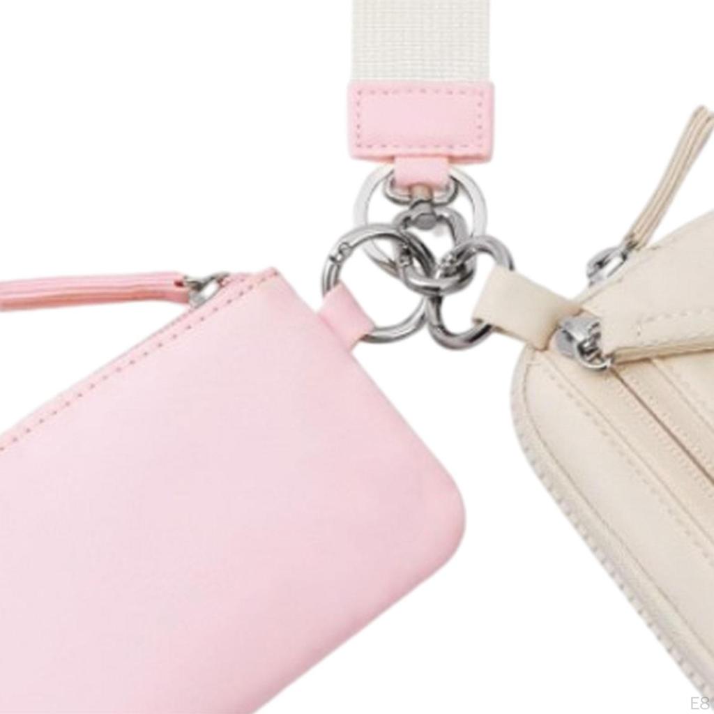 Nyckelring Armband Plånbok Dubbel Ficka Casual med Dragkedja Liten Nyckelring Kvinnor Män för