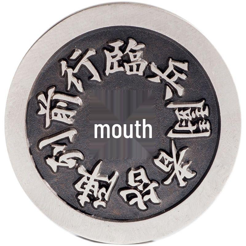 Sterling Silver Nine-Character Mantra Bagua Pendant - 28.6mm