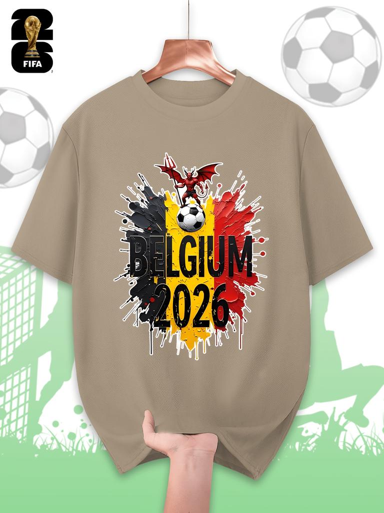 The 2026 FIFA-themed Men's Short-sleeved T-shirt, Featuring a FIFA Football Design