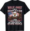 Walk Away I'm A Grumpy Old Man Anger Issues USA Eagle T-Shirt