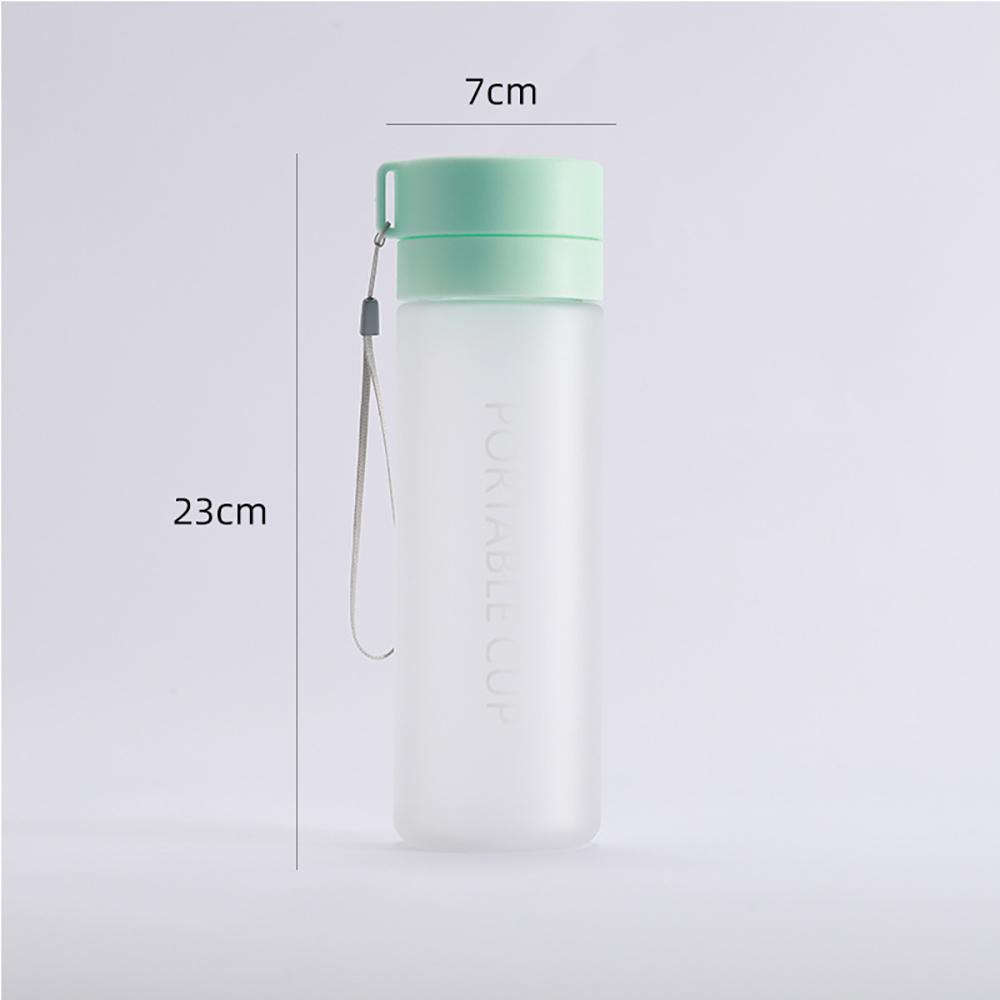 800ml Outdoor Large Capacity Sports Water Bottle Frosted Plastic Cup Portable Rope Plastic Bottle Gift Mug Customizable