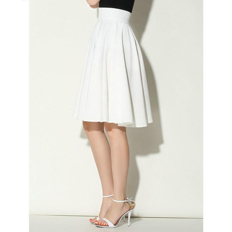 Premium Quality New Women Flared Knee Length Skater Skirt For Stylish Office Wear