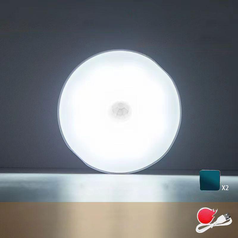 

1/2 шт. Ночник с датчиком движения - Беспроводная светодиодная лампа-детектор для спальни, лестницы, шкафа и декора комнаты- 1PC