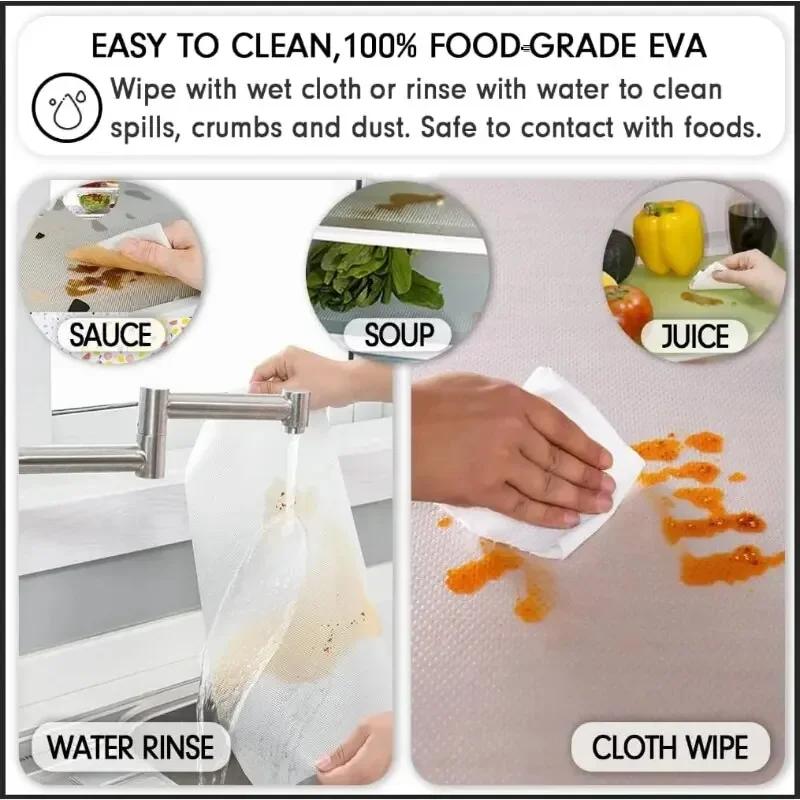 Trimmable Cabinet Mat Refrigerator Dining Table Mat Cabinet Mat Moisture-proof Mat Easy To Clean 4pcs Drawer Mat Paper Kitchen