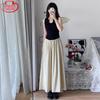 Women's Japanese Style High-Waist Wide-Leg Skirt Pants