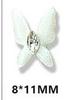Pearlescent Glitter Butterfly Nail Art Accessories with Rhinestones