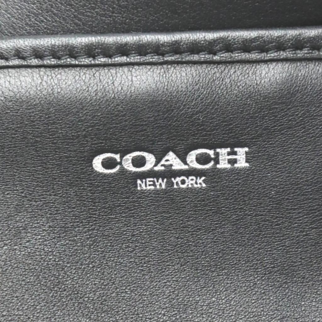 COACH Cafu Diagonal crossing Shoulder Bag leather black Women 19889 Used