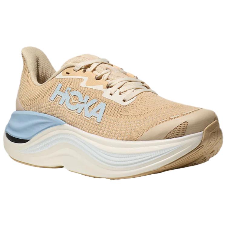New HOKA ONE ONE SKYWARD X Anti Slip Wear Resistant Low Top Training Running Shoes Women's Beige 1147912-OKLB