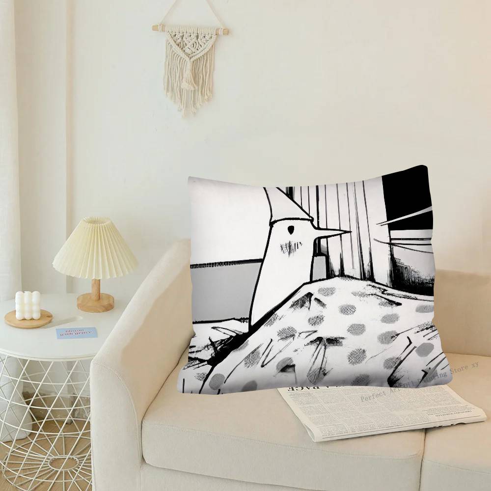 1Pc Goodnight Oyasumi Punpun Pillow Case Fashion Square Pillowcase Bedroom Sofa Room Ins Decoration Leisure