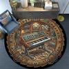 Synthwave Retro Music Room Round Area Rug Under Office Chairs Bedroom Living Room Home Decor