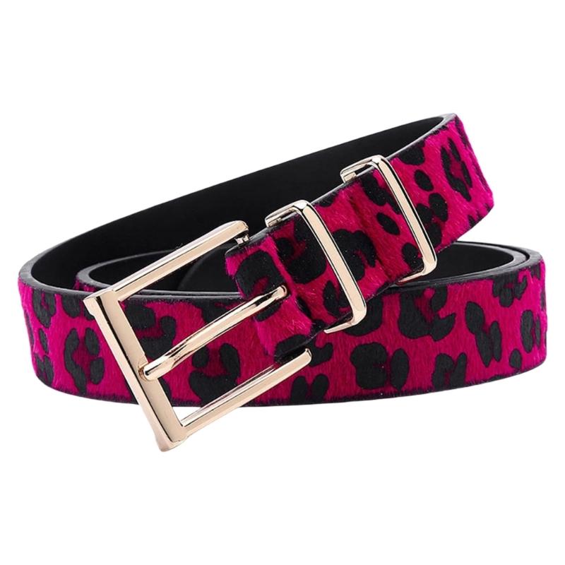 Cintura Vita Catena Stampa Leopardo per Cowboy Cowgirl Elegante Fibbia Calda Fibbia Calda Retrò Cintura Catena Vita