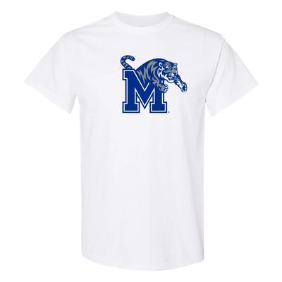 Memphis Tigers Primary Logo - Collegiate Short Sleeve T Shirt - White