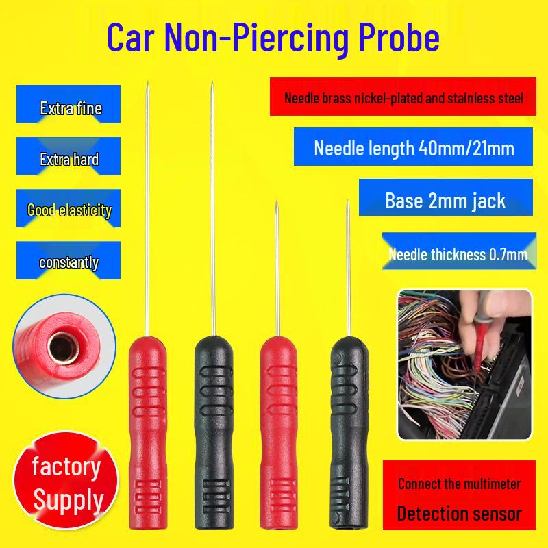 Ultra-Sharp 0.7mm Circuit Testing Needle - Non-Destructive Wire Piercing Probe for Automotive Electricians
