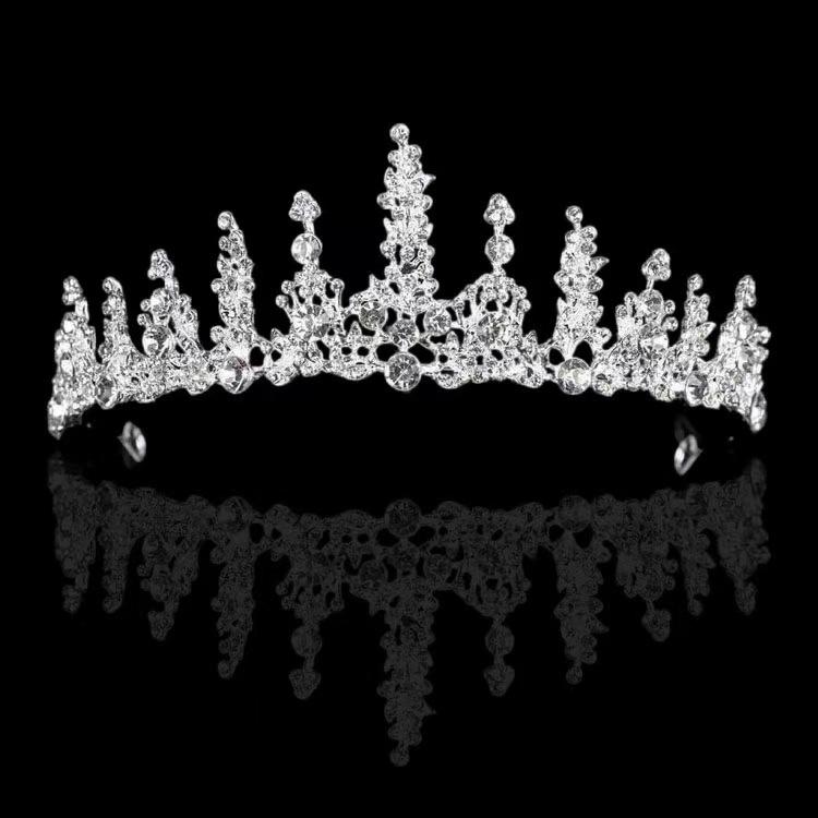 Bridal Crown Headdress Rhinestone Crown Wedding Veil Diamond Clothing Eighteen Year Old Adult Ceremony Birthday Princess Hair Accessories