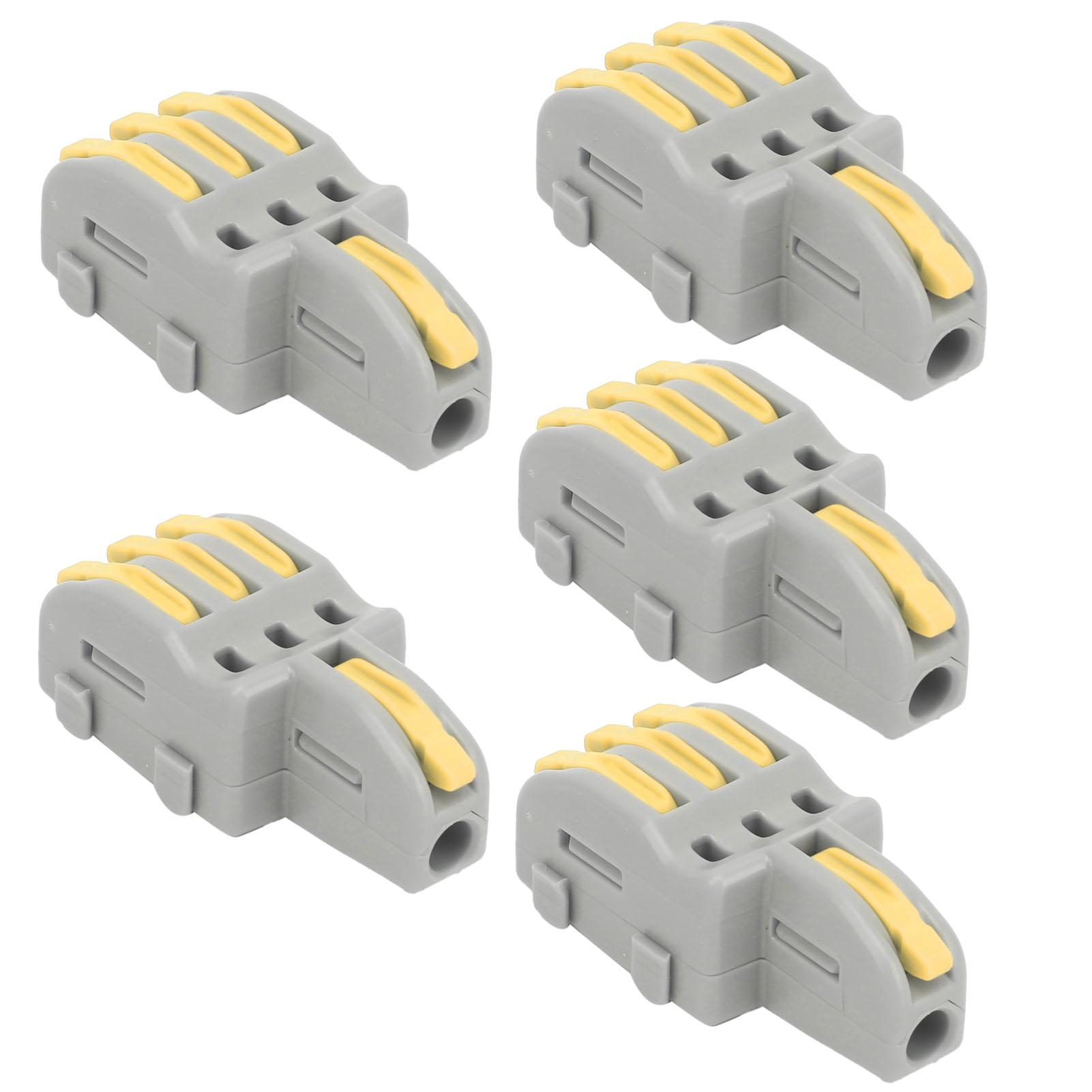 

20Pcs SPLF13 Quick Connectors 1 in 3 out TTap Wire Splitter for Lighting Motors 250V(Yellow )