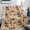 1Pc Magic School Print Flannel Blanket, High Quality Comfortable for All Seasons, Home Decor, Warmth and Comfort, Perfect for Christmas Gifts