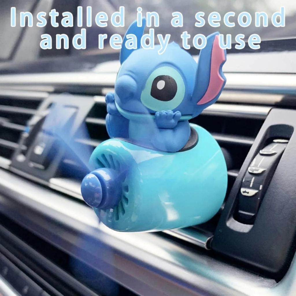 Freshener - Cartoon Car Diffuser - Car Fan Creative Car Perfume Decoration Accessories With 2 Scents