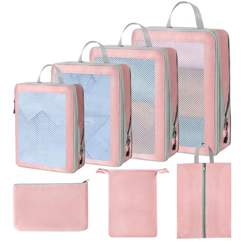 Waterproof Travel Packing Cubes Set, Thick Compression Bags for Clothes Underwear Shoes, Luggage Organizer Bags