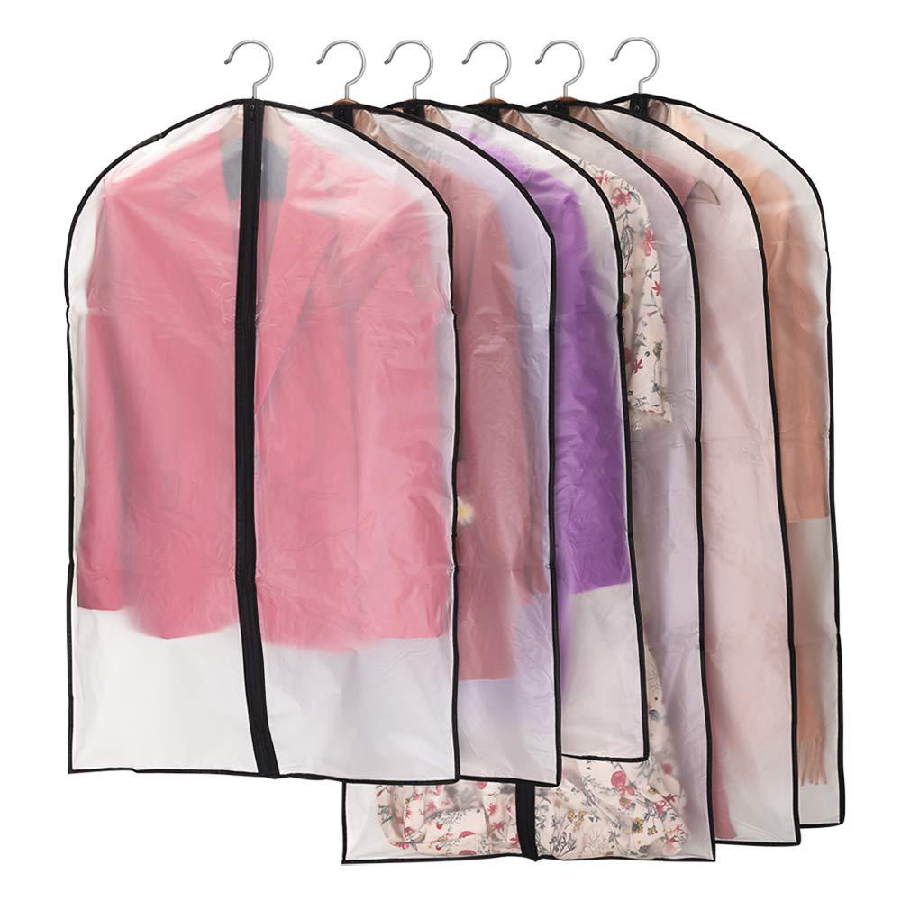 5 Stück/Set Transparente Kleiderhüllen Kleidersack Anzug Kleid Jacke Kleidung Mantel Staubdichte Schutzhülle Reisetasche Staubschutzhülle