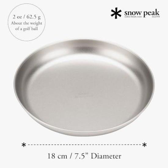 Snow Peak Trek Titanium Plate STW-002T Ultra Lightweight Solo Camping Dishware