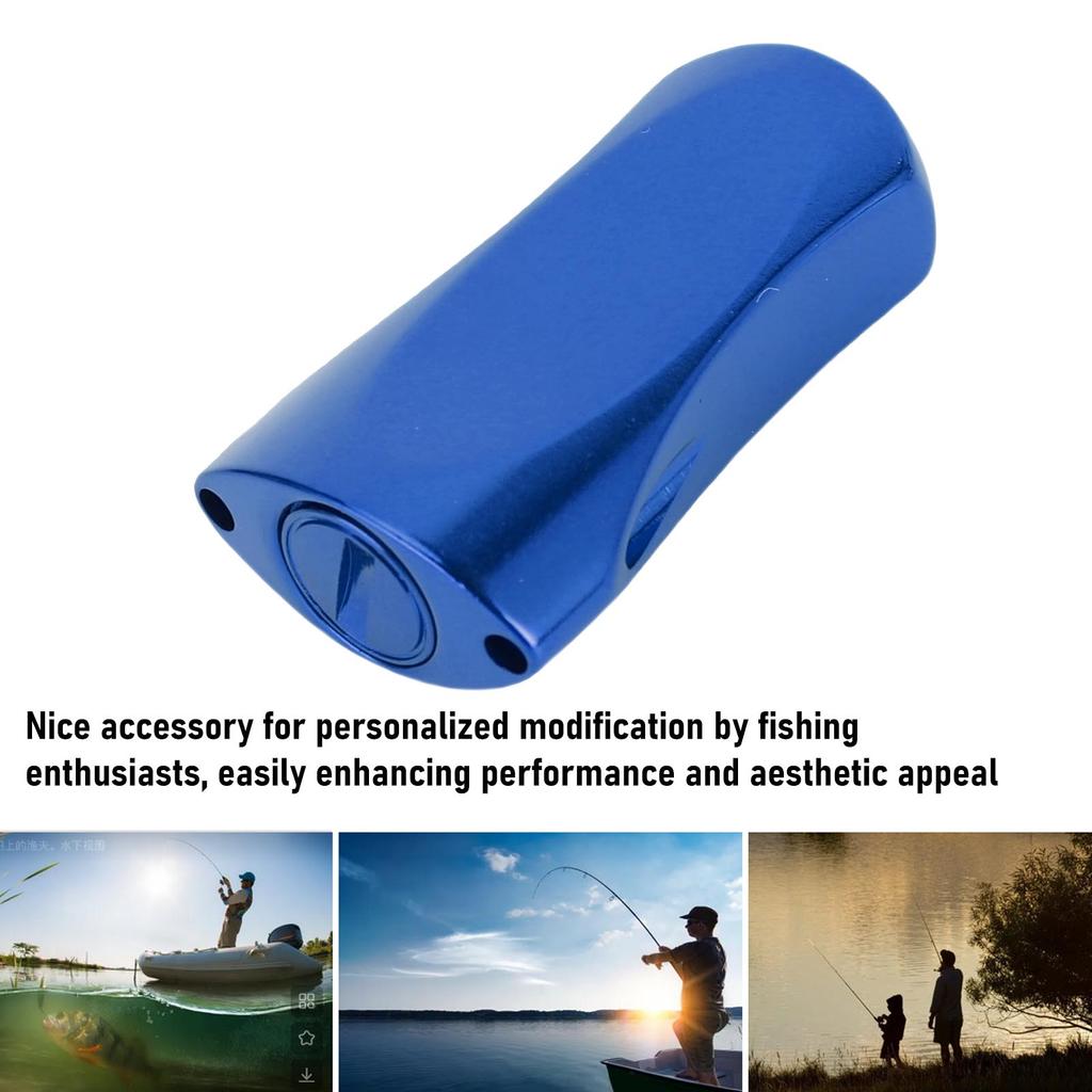 Fishing Reel Knob Replacement Flat for Lure Sea Fishing Handle Accessories Aluminum Alloy Blue