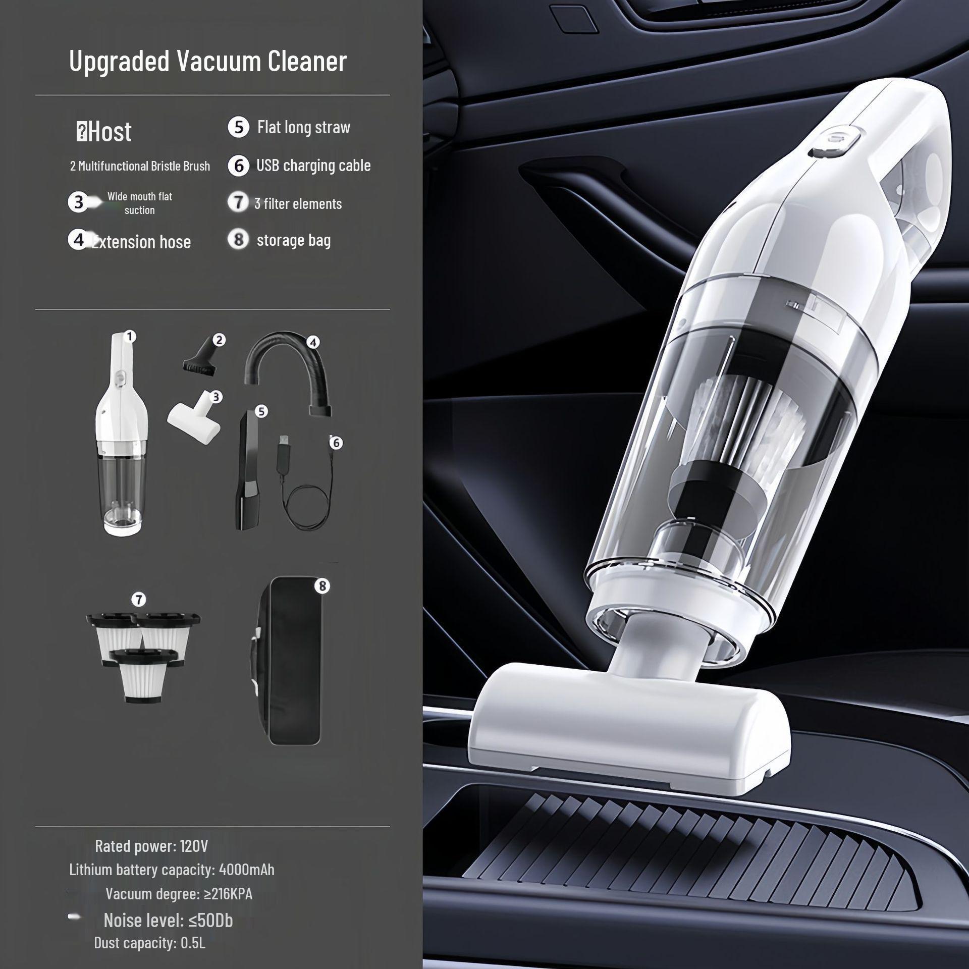 

Wireless Lightweight Handheld Vacuum Cleaner with Large Suction Power for Home and Car Use