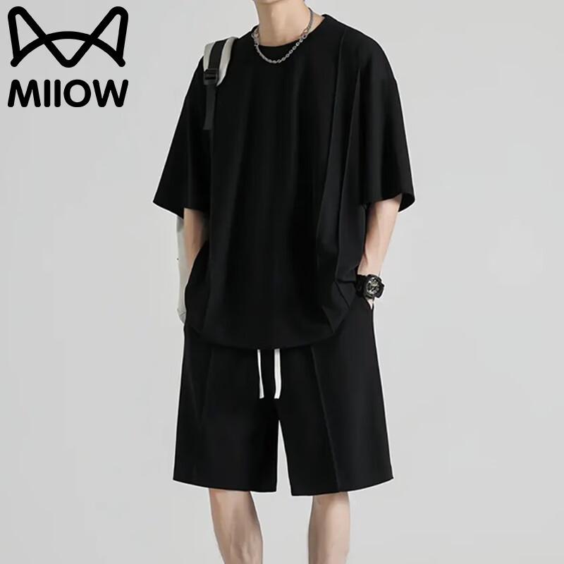 MaoRen Men's Lightweight Casual T-shirt and Shorts Set