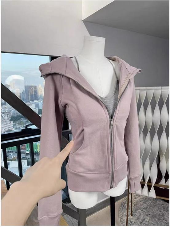 

Женский жакет цвета слоновой кости приталенного кроя - облегающий талию, с прямым плечом, толстовка в корейском стиле 2025 года на осень/зиму M Casual Korean Style, Advanced Feel