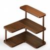 SpaceSaving Desk Corner Storage Shelf | Compact, Shelf, for Kitchen Counter Walnut