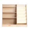 4-Tier Kids Wooden Bookshelf, Six-Layer Sling Bookcase, Baby Storage Book Rack, Book Toy Organizer Cabinet, for Kids Room, Playroom