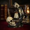 Lighted Zombie Lantern Statues Halloween Creepy Zombie/Skeleton Statue, Resin Horror Figurine Decor, Light Up Ornaments Holding Ornament for