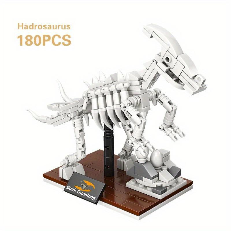 

1 комплект, мир динозавров Юрского периода, серия T-rex, трицератопс, скелет, орнамент, строительные блоки, ископаемые кирпичи, фигурки, игрушки, подарки для детей