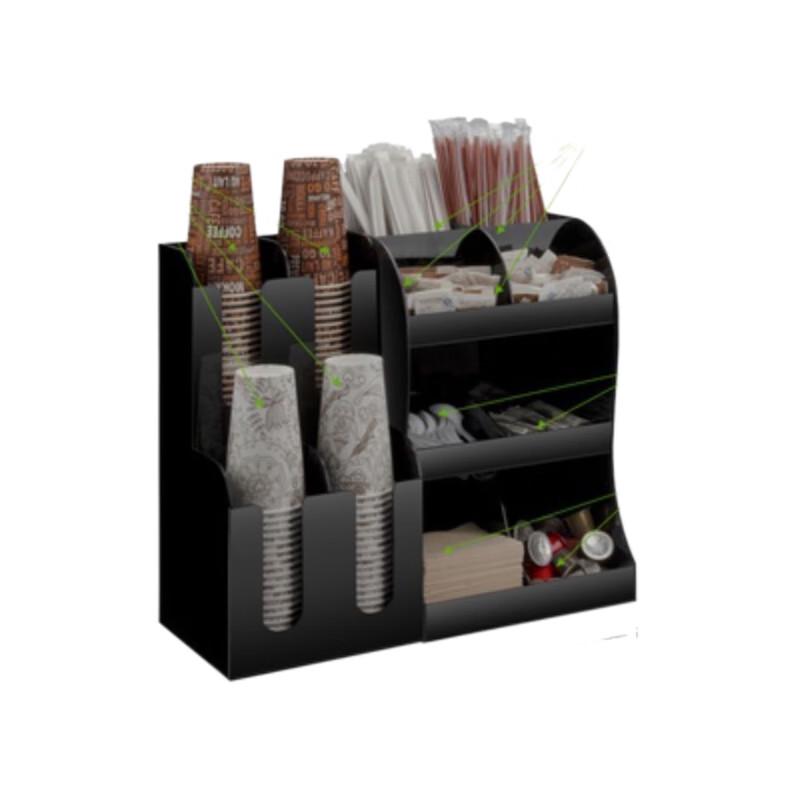 Coffee Shop Disposable Cup and Straw Organizer