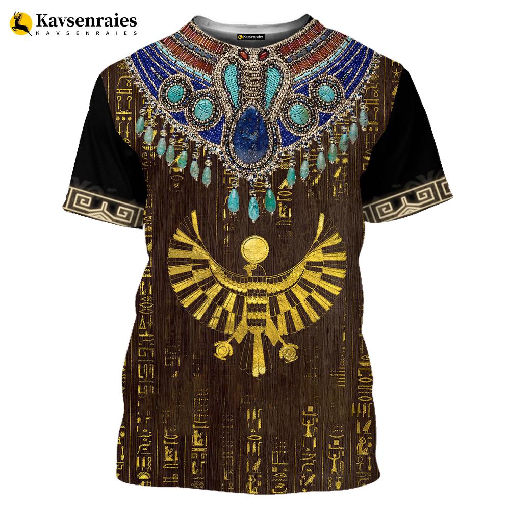 Altägyptisches Horus 3D-Druck T-Shirt Gott Auge Ägyptens Pharao Anubis Grafik T-Shirt Männer Frauen Lässig Streetwear Tops