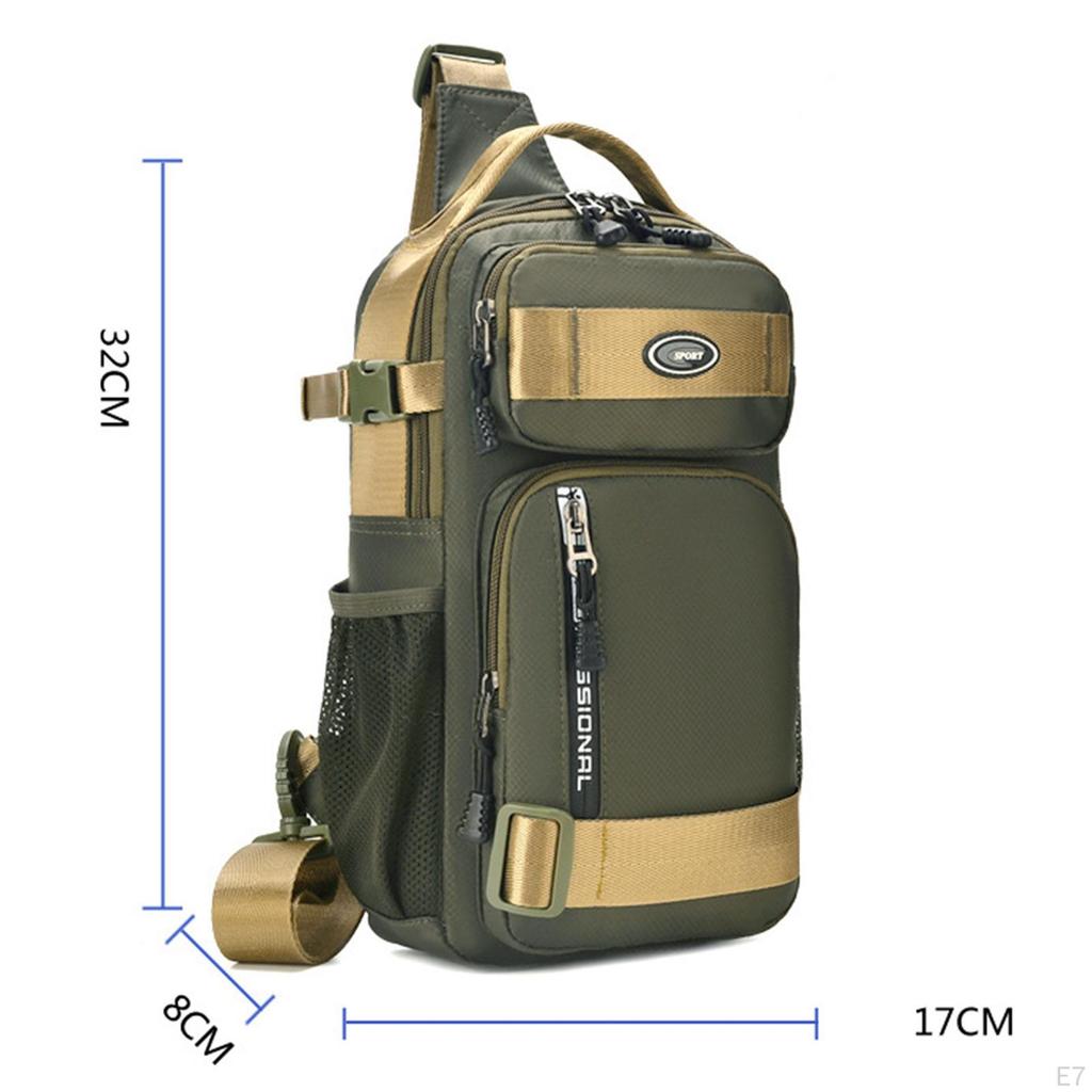 Sling Backpack Chest Bag Versatile Zipper Closure Daypack Crossbody Bags Shoulder for