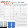 Magnetic Dry-Erase Calendar Clear Planner for Fridge Reusable Monthly Planner Board White Board Ideal Kitchen Organizer for Home