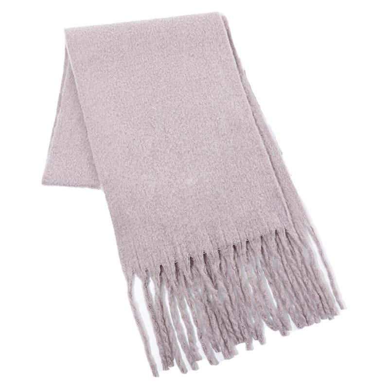 New style solid color pulled hair thickened warm scarf women's winter fashion men's women's scarf scarf scarf shawl