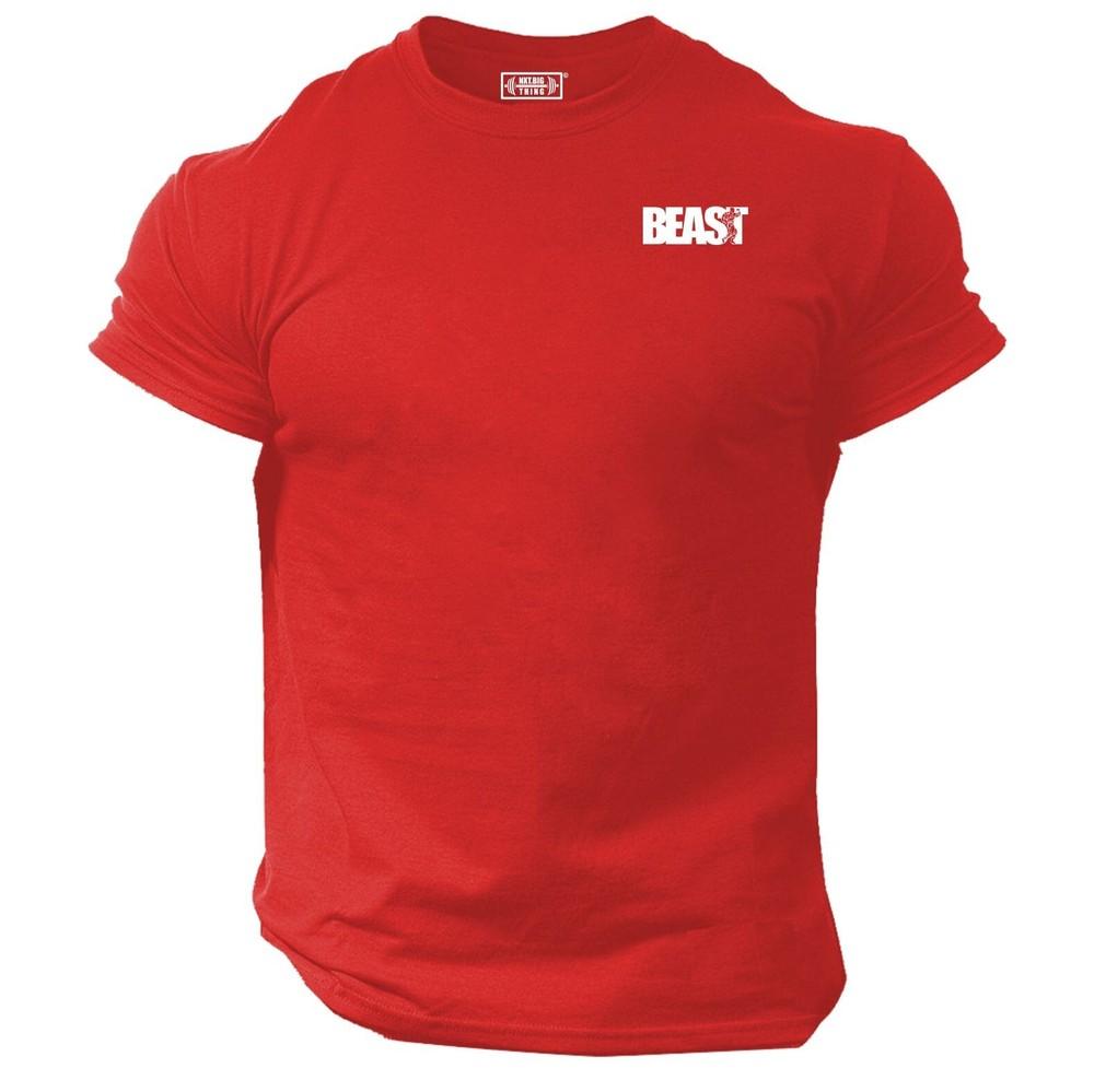Maglietta Beast Tasca Abbigliamento Palestra Muscoli Bodybuilding Allenamento Workout Mma Top