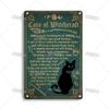 Mfoever  Artisian Funny Pet Retro Metal Sign Salem Sanctuary Cat Vintage Decorative Tin Plate Bar Pub Club Home Man Cave Wall Decor