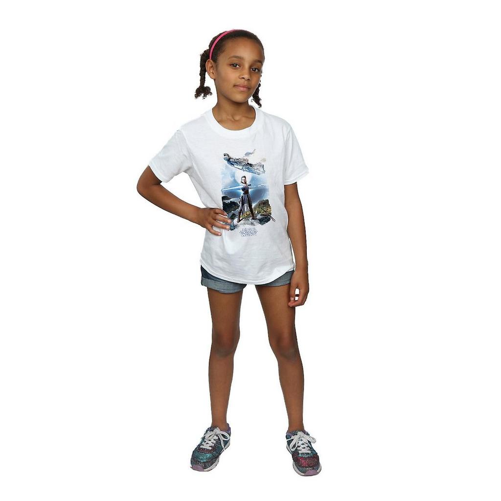 Star Wars: The Last Jedi Girls Rey Millennium Falcon Cotton T-Shirt